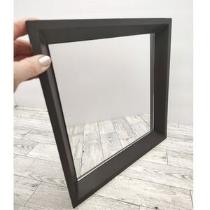Decorative Mirror Tray Black Frame Vanity Display Tabletop Accent Minimalist 12"